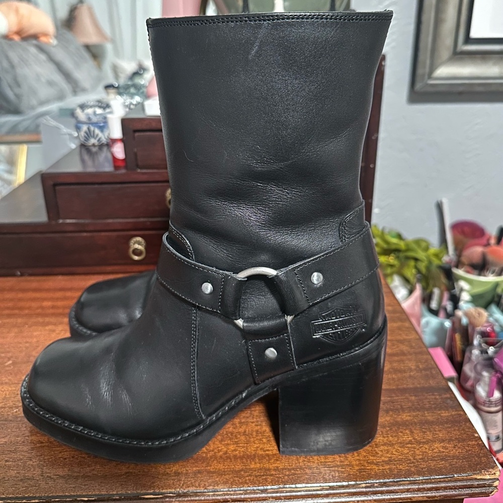 Black Harley Davidson Zelta Bootie Sz 7.5
